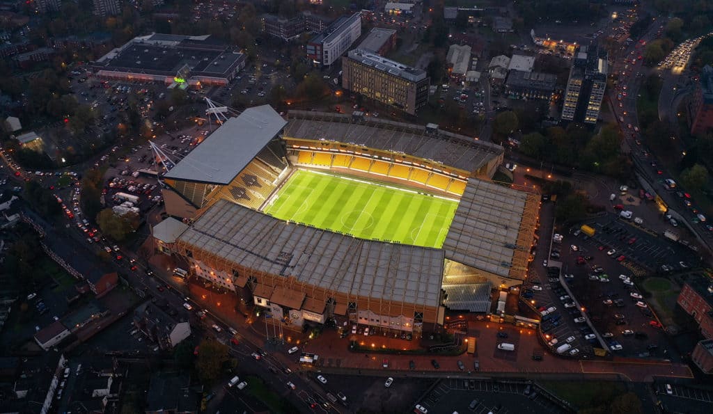 View of Molineux Stadium from above