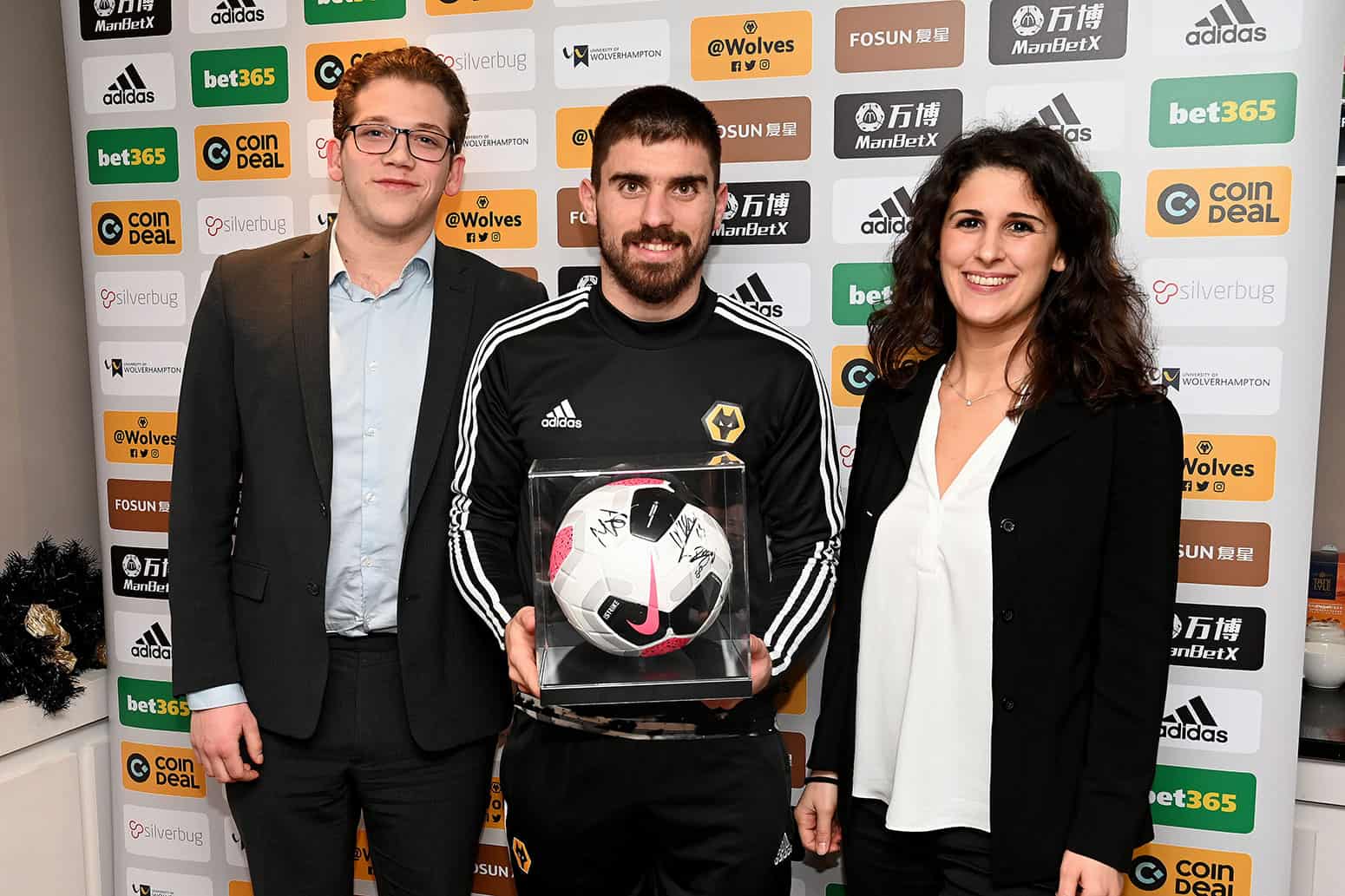 Matchball sponsor at Molineux with Ruben Neves