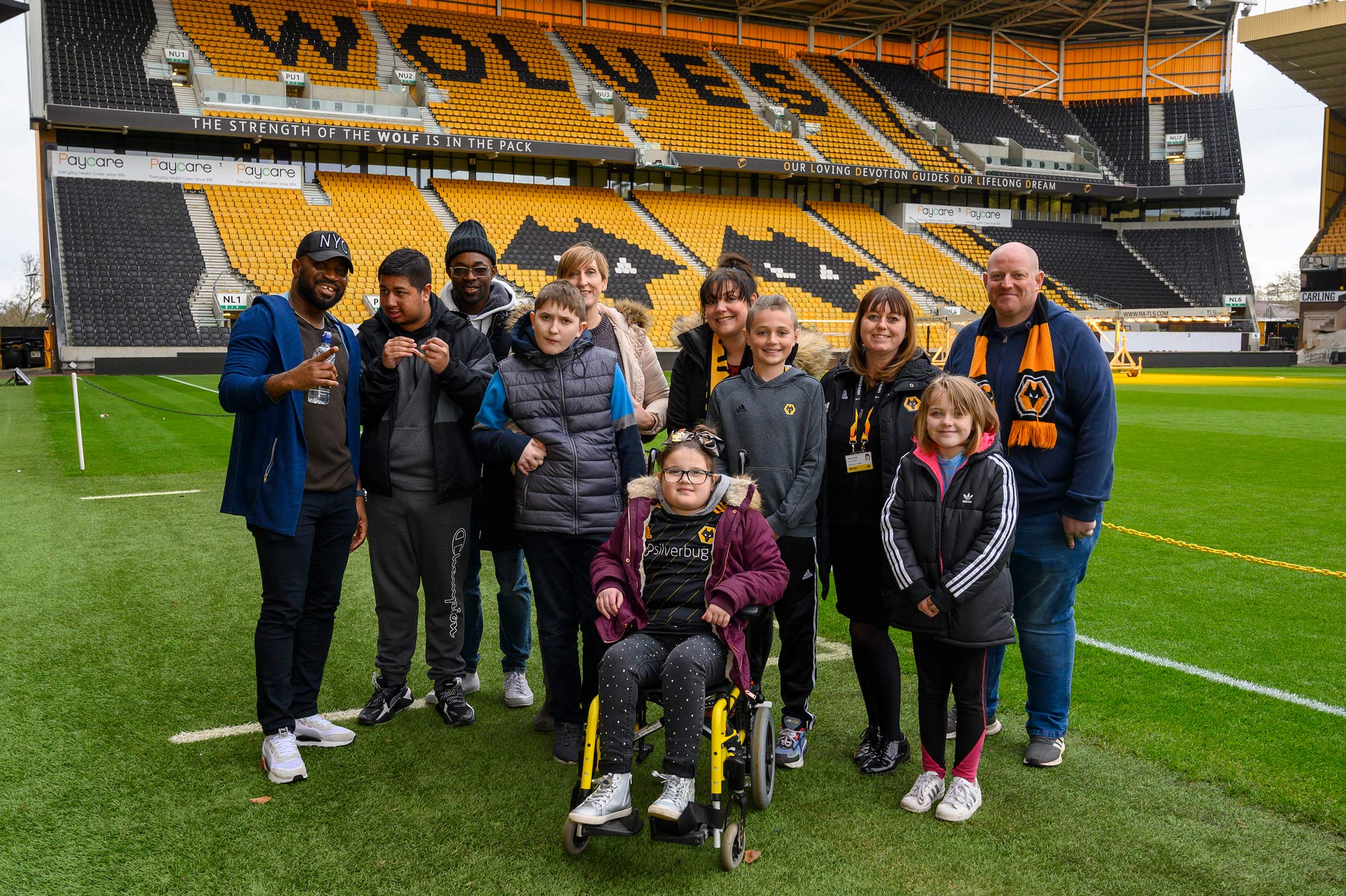 Image of participants on an inclusive tour of Molineux Stadium